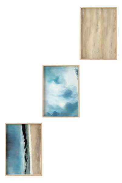 Kép 30 x 40 cm Hulla 3 (sokszínű) (3 db.). Akció -30%