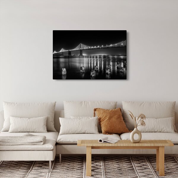 Kép - Fekete-fehér híd (90x60 cm)