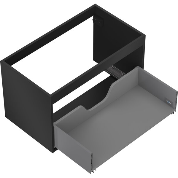 Mexen Box-A, fali szekrény 80 cm, 1 fiók, matt fekete, 91AX0-0800-470-1-71
