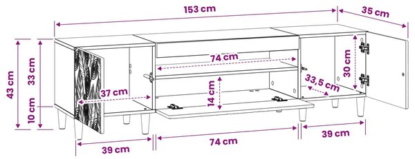 VidaXL LED TV szekrény Szürke Sonoma Szerelt Fa