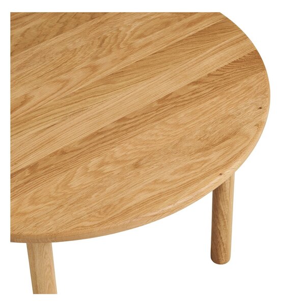 Natúr színű tölgyfa kerek dohányzóasztal ø 70 cm Jena – House Nordic