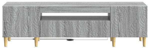 VidaXL LED TV szekrény Szürke Sonoma Szerelt Fa