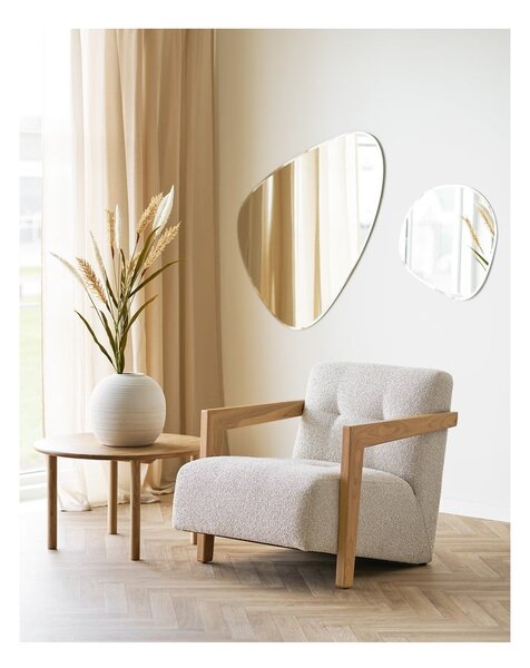 Natúr színű tölgyfa kerek dohányzóasztal ø 70 cm Jena – House Nordic