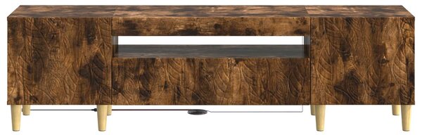 VidaXL LED TV szekrény Füstös Tölgy Szerelt Fa