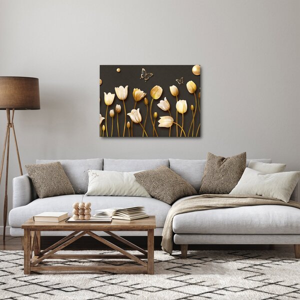 Kép - Tulipánok - absztrakt (70x50 cm)