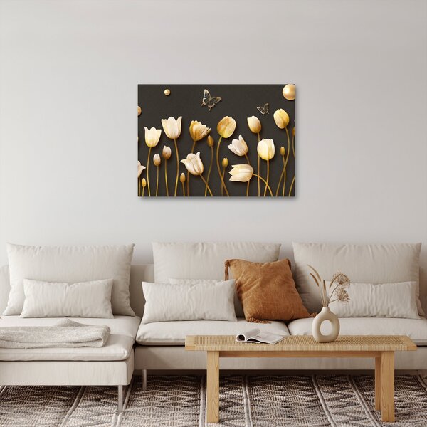 Kép - Tulipánok - absztrakt (70x50 cm)