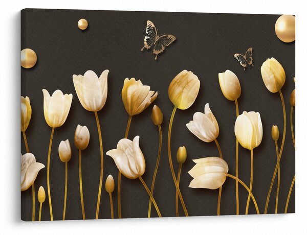 Kép - Tulipánok - absztrakt (70x50 cm)