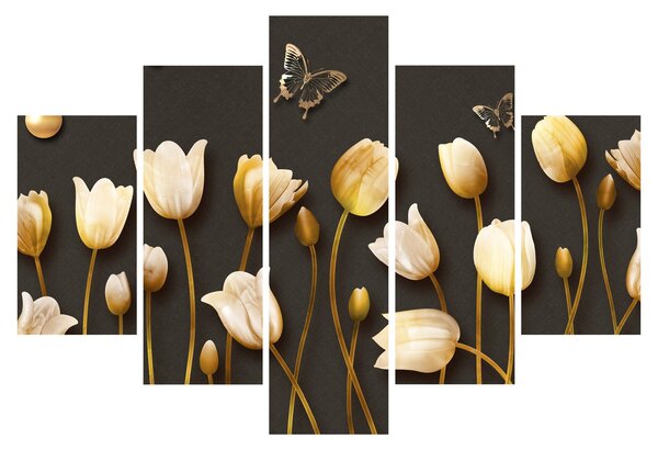 Kép - Tulipánok - absztrakt (150x105 cm)