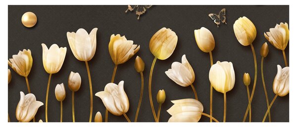 Kép - Tulipánok - absztrakt (120x50 cm)