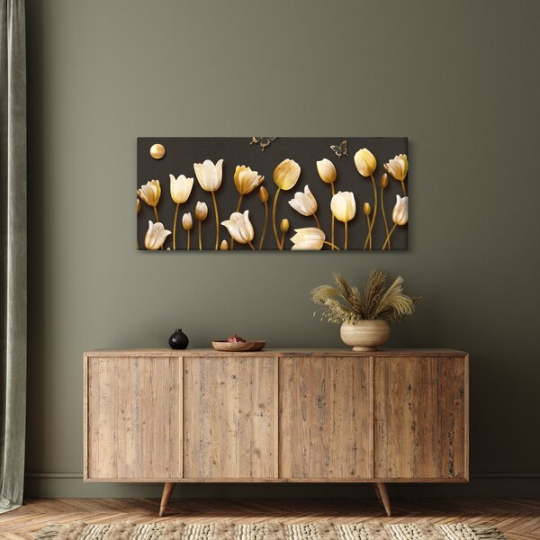 Kép - Tulipánok - absztrakt (120x50 cm)