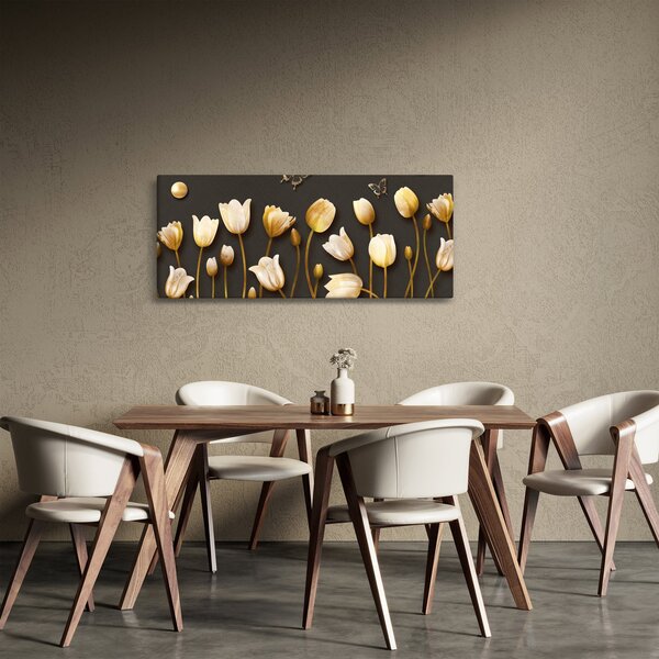 Kép - Tulipánok - absztrakt (120x50 cm)