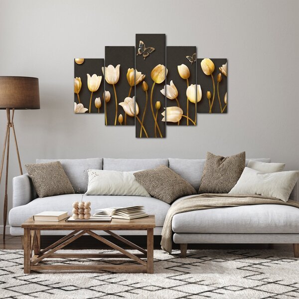 Kép - Tulipánok - absztrakt (150x105 cm)