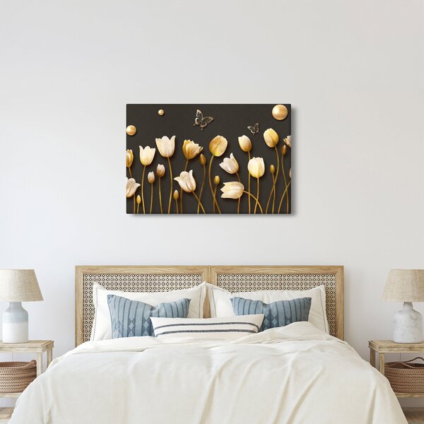 Kép - Tulipánok - absztrakt (90x60 cm)