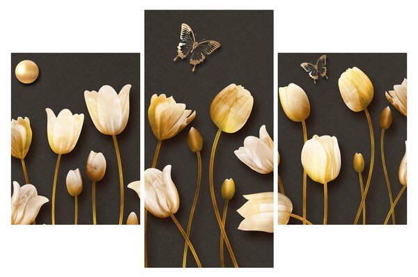 Kép - Tulipánok - absztrakt (90x60 cm)