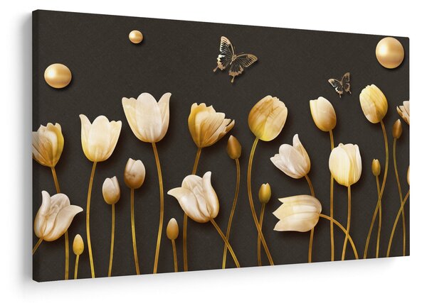 Kép - Tulipánok - absztrakt (90x60 cm)
