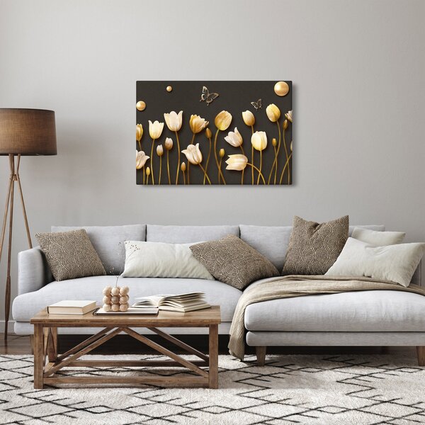 Kép - Tulipánok - absztrakt (90x60 cm)
