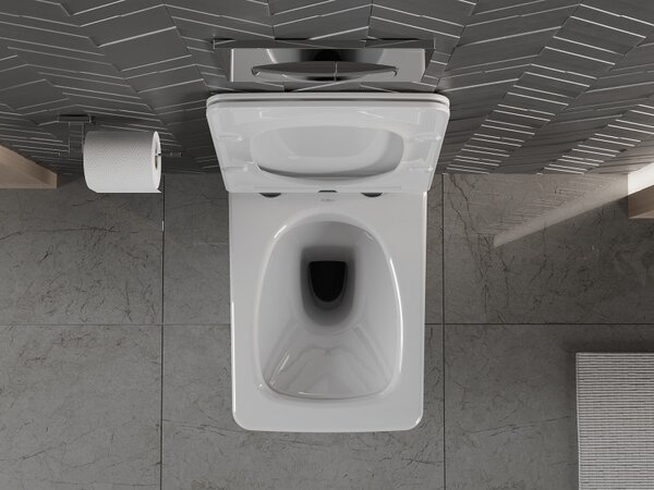 Mexen Vera, falra akasztható WC Rimless 51 x 36 cm, lassan eső ülőfelülettel duroplasztból, fehér, 30164000