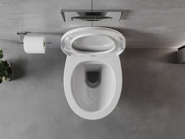 Mexen Egg, függő WC csésze Peremless Duroplast ülőkével, lassan záródó, fehér fényes, 30245000