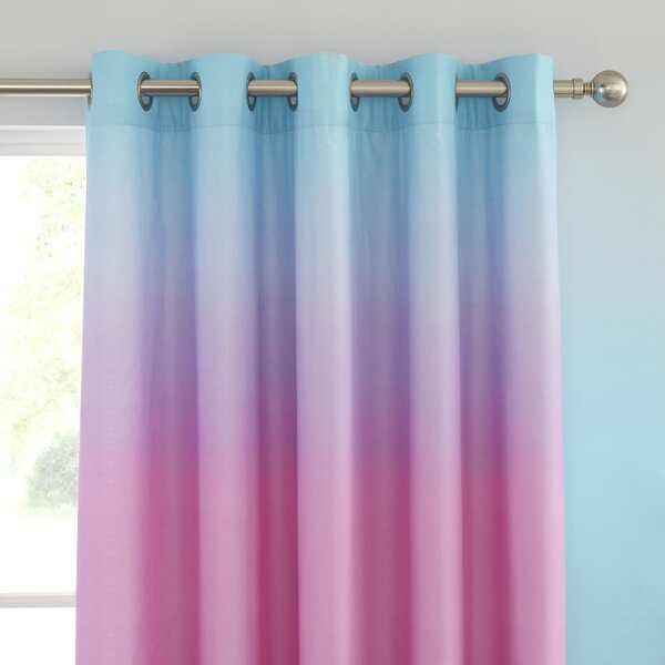 Rózsaszín-lila gyerek függöny 2 db-os 168x183 cm Ombre Rainbow Clouds – Catherine Lansfield