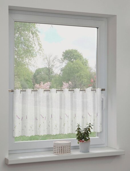 Fehér fényáteresztő függöny 135x45 cm Lavender – Sehlbach