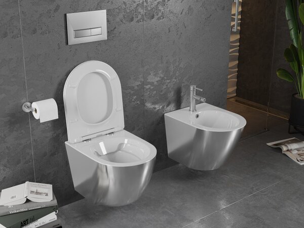 Mexen Lena, függo WC csésze 480x360x355 mm, fehér-ezüst, 30224004