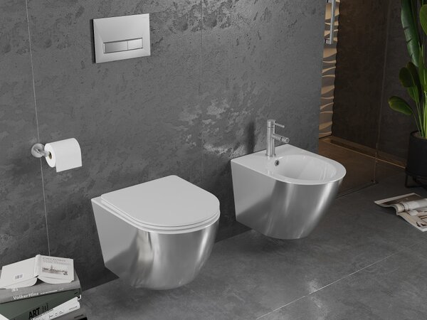 Mexen Lena, függo WC csésze 480x360x355 mm, fehér-ezüst, 30224004