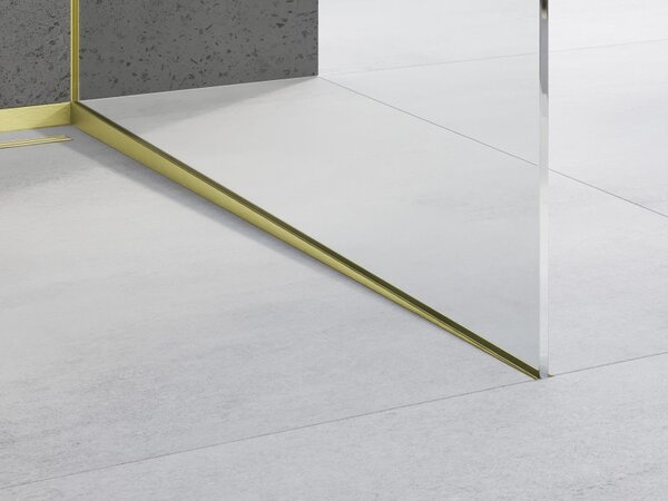 Mexen Line-B üvegcsík 120 cm jobb oldali, matt arany, 185504120R