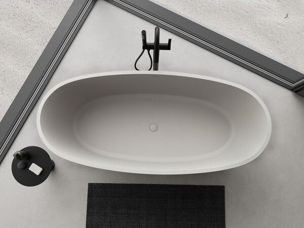 Mexen Torino, szabadon álló konglomerátum kád 155x78 cm, beton matt, 57271557861