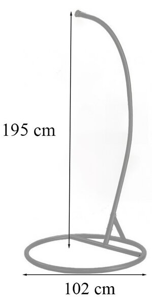 Függőfotel állvány fekete