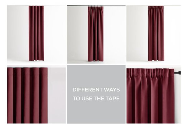 Borvörös dimout (részleges sötétítő) függöny 140x245 cm Kierra – Restilo