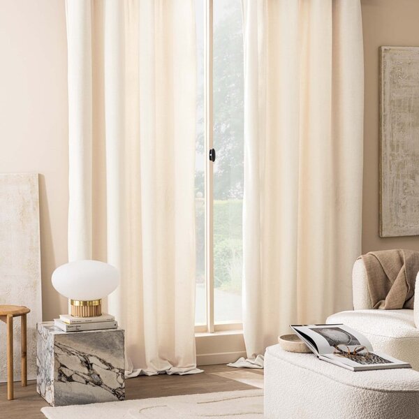 Krémszínű buklé függöny 140x260 cm Winona – douceur d'intérieur