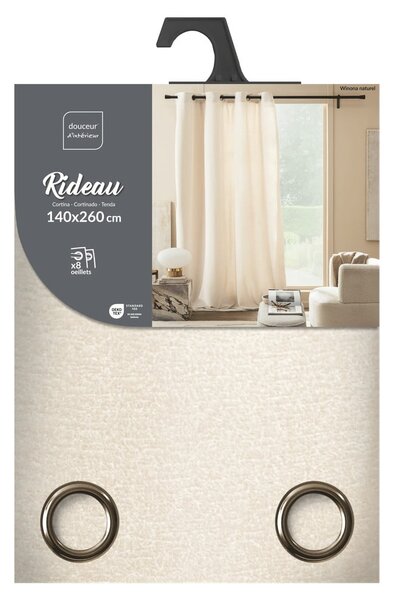 Krémszínű buklé függöny 140x260 cm Winona – douceur d'intérieur