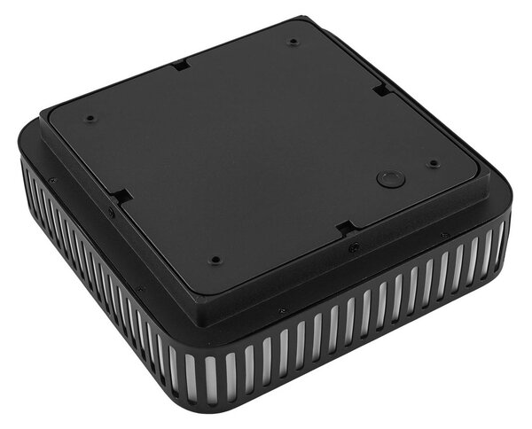 Lindby LED kültéri mennyezeti lámpa Lurinda, 26 cm fekete, IP44, Fekete, Alumínium, Modern