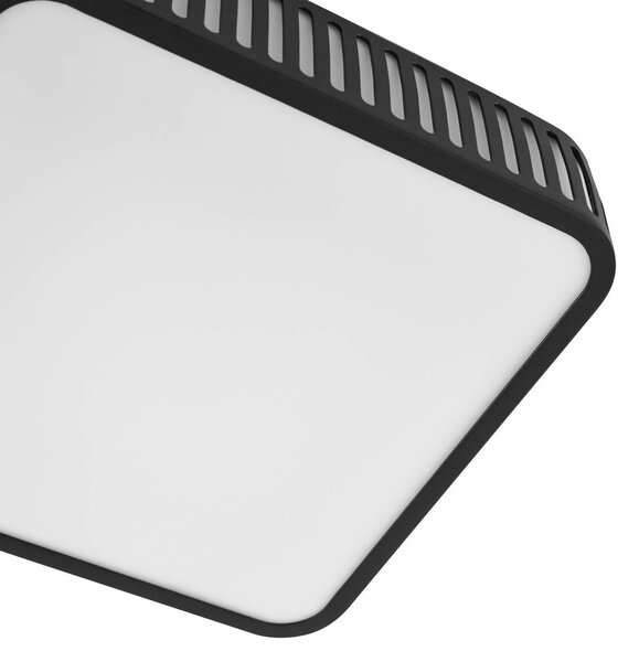 Lindby LED kültéri mennyezeti lámpa Lurinda, 26 cm fekete, IP44, Fekete, Alumínium, Modern