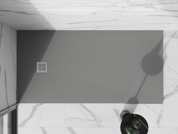 Mexen Stone+, téglalap alakú kád ásványi kompozitból 160 x 70 cm, szürke-beton, 44617016