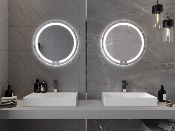 Mexen Rose, LED fürdoszobai tükör háttérvilágítással 60x60 cm, 6000K, páramentes, 9810-060-060-611-00