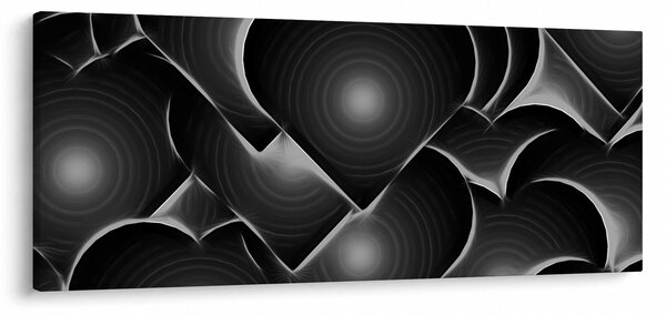 Fekete-fehér szív képe (120x50 cm)