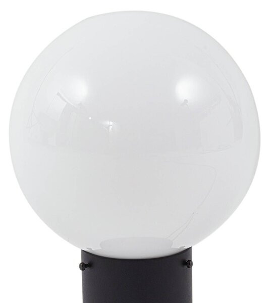 Lindby Dangan talapzati világítás, fekete/fehér, magasság 32 cm, üveg, dimmelhető, Fehér / opál, Üveg, Modern