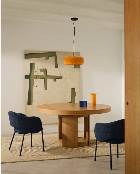 Narancssárga LED függőlámpa üveg búrával ø 38 cm Reig – Kave Home