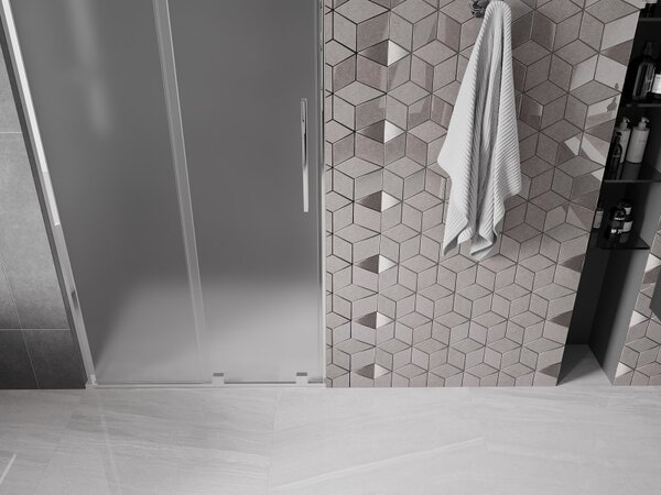 Mexen Velar L, tolózuhanyajtó 100 cm-es nyitáshoz, 8 mm-es mattüveg, króm, 871-100-003-31-01