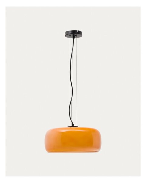 Narancssárga LED függőlámpa üveg búrával ø 38 cm Reig – Kave Home