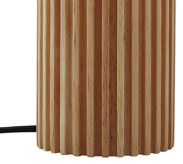 Lindby Kimiko asztali világítás, magasság 38 cm, fa, textil, Világos fa, Nappali / Étkező, Fa, Skandináv