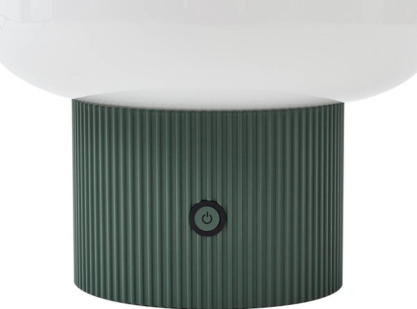 Lucande LED tölthető asztali világítás Katrin Palme, zöld, üveg, dimmelhető, Zöld, Nappali / Étkező, Üveg, Modern