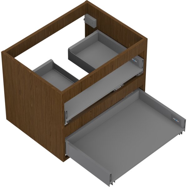 Mexen Box-A, fali szekrény 60 cm, 2 fiók, diófa, 91AX0-0600-470-2-86