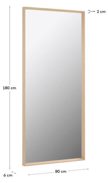 Fali tükör 80x180 cm Nerina Natural – Kave Home