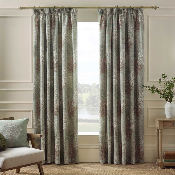 Zöld függöny szett 2 db-os 117x137 cm Woodland Trees – Catherine Lansfield