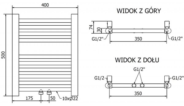 Mexen, Mexen Mars elektromos melegítő 500 x 400 mm, 300 W, arany - W110-0500-400-2300-50