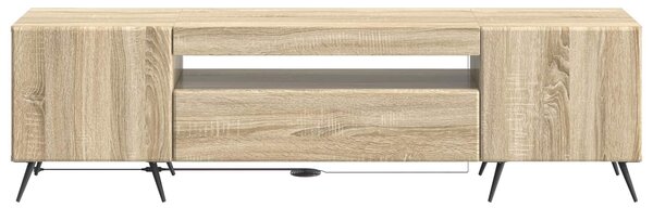 VidaXL LED TV szekrény Sonoma Tölgy Szerelt Fa