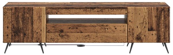 VidaXL LED TV szekrény Antik Fa Szerelt Fa