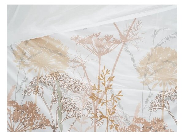 Fehér-terrakotta színű egyszemélyes krepp ágyneműhuzat 140x200 cm Caraway – B.E.S
